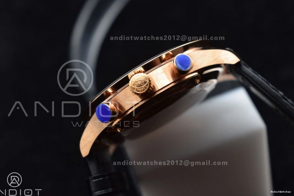 Genuine) IW371482 ZF Thickness on Practical Black 1:1 (Same as Best Leather Edition Portuguese Strap 444 A7750 Chrono 0211